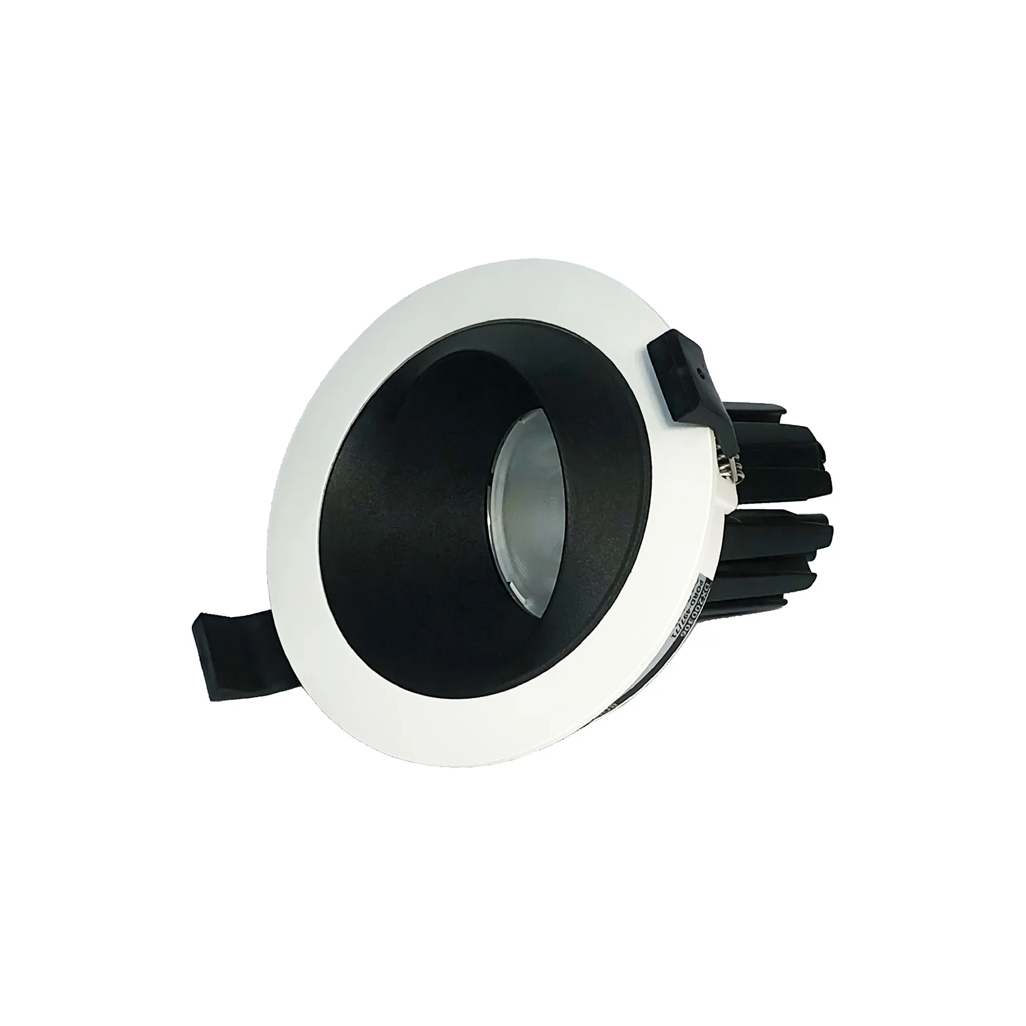 DM202635  Bonia 15 Powered by Philips 15W 1350lm 3000K 24° Engine, 350mA,White/Black,27° Angled Round Recessed Spotlight,IP20.